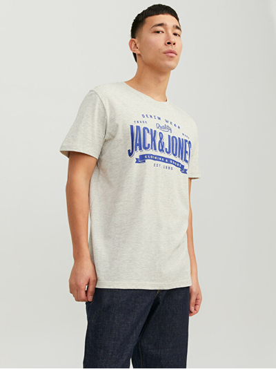 Bluzë Jack&Jones JJELOGO Standard Fit 12238252 White Melange