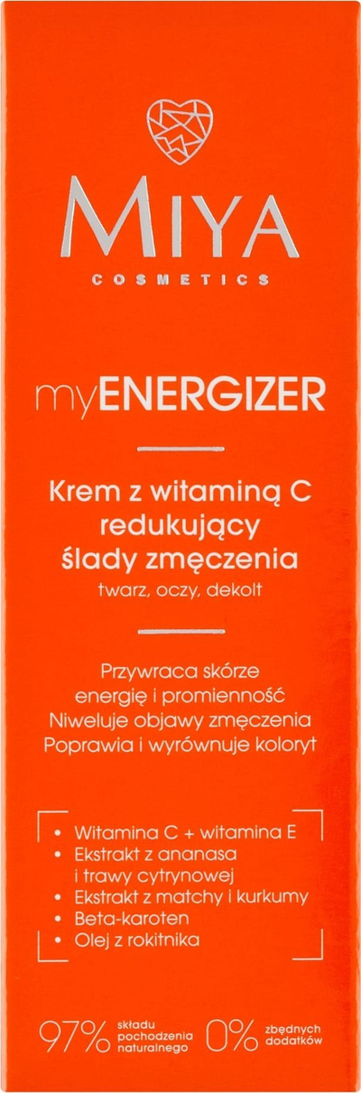 Krem fytyre MIYA Cosmetics myENERGIZER, Vitaminë C, kundër lodhjes, 40 ml
