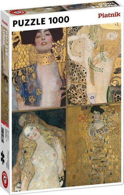 Puzzle Piatnik Gustav Klimt, koleksion veprash, 1000 copa, shumëngjyrësh