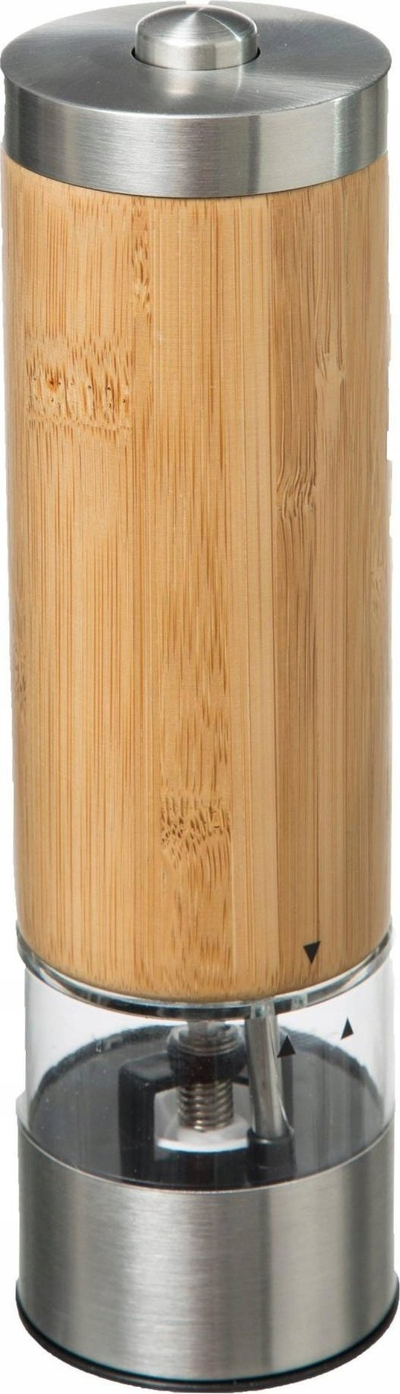 Mulli elektrik për kripë edhe piper 5five Simply Smart, 20.5 cm, bambu edhe inoks, ngjyrë natyrale
