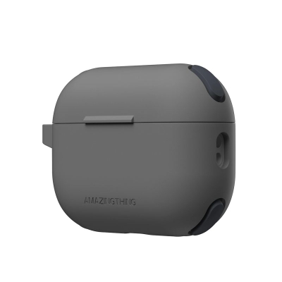 Заштитна футрола AmazingThing Omni за слушалки AirPods Pro 2, силиконска, темно сива