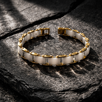 Byzylyk Elegant Gold & White Ceramic – AX