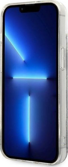 Kapak telefoni Karl Lagerfeld Liquid Glitter Monogram për iPhone 14 Plus 6.7", i fortë, i zi