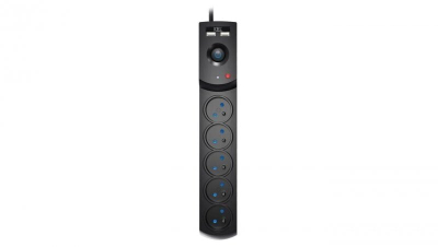 Zgjatues elektrik KEL AX5, 5 presa, 3m, 2x USB, i zi