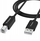 Kabllo USB Wozinsky WKDDY4S, USB-B me USB-A, 1m, 480Mb/s, e zezë