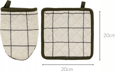 Set doreze furre dhe mbajtëse tenxheresh Atmosphera Helu, 20cm, e zezë dhe bezhë