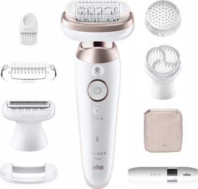 Epilator Braun Silk-épil 9 9360 Flex, kokë që lëviz, për këmbë, trup dhe sqetulla