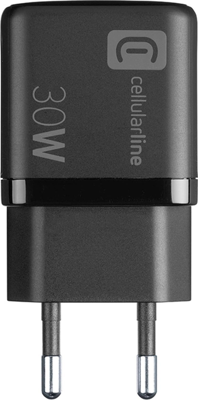 Karikues rrjeti Cellularline USB Charger Multipower Micro 30W GaN, 2 porta, i bardhë