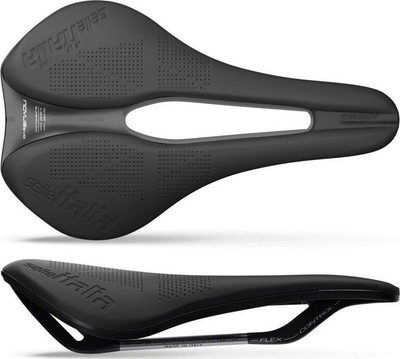 Shalë biçiklete Selle Italia Novus Boost Evo Superflow, FEC Alloy, Soft-Tek, e zezë