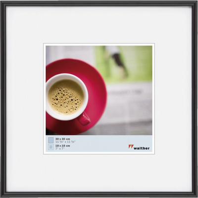 Kornizë fotografish Walther Frame KB330H, 30x30 cm, plastike, e zezë