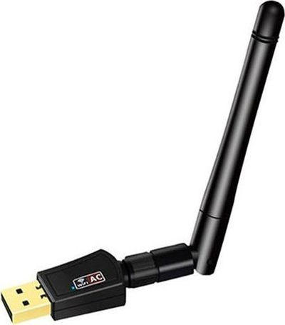 Wi‑Fi адаптер Aptel AK225B, USB, AC600 двојен опсег, црн