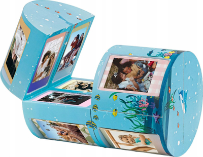 Kornizë fotografish CUBE, për 24 foto Instax Mini, motiv deti, çokollatë