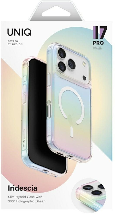 Këllëf telefoni Uniq Iridescia për iPhone 17 Pro, Magclick, shumëngjyrësh