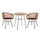 Set tavolinë 3-pjesësh ALLEGRA (HM10474), bezhë/ zezë