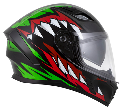 Helmetë integrale CASSIDA Orbit StriX 2026, vizor Pinlock, e kuqe jeshile gri bardhë zezë