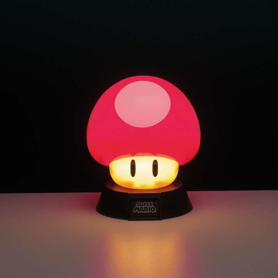 Dritë dekorative Super Mario Super Mushroom, LED, me bateri, e kuqe e bardhë