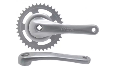 Garniturë pedalesh ProX City Alu, 1‑shpejtësi 38T, 170mm, argjendtë