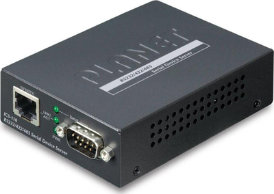 Konvertues serial në Ethernet Planet ICS-110, industrial, 10/100Mbps, i zi