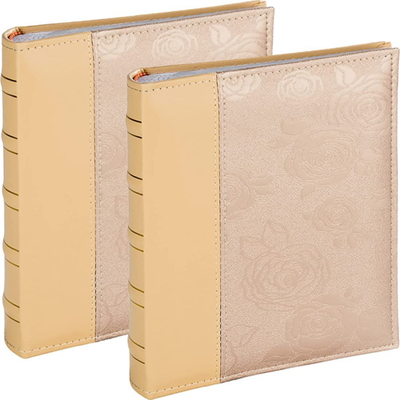 Album fotografish Victoria Collection Beige Rose, 200 foto 10x15, set me 2 copë, bezhë