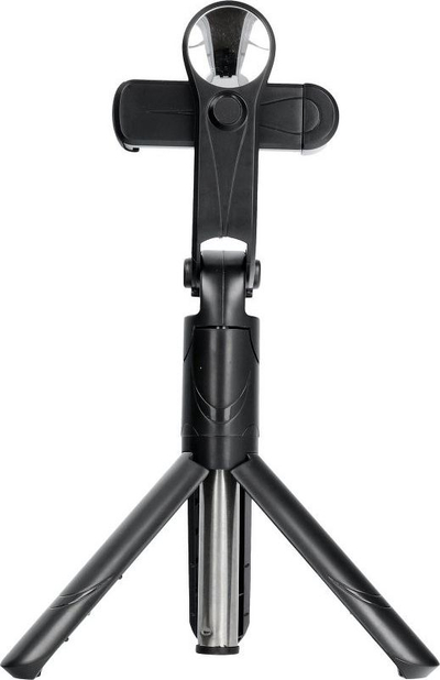 Selfie stick Partner Tele.com SSTR-11, tripot me pasqyrë, me pult Bluetooth, i zi