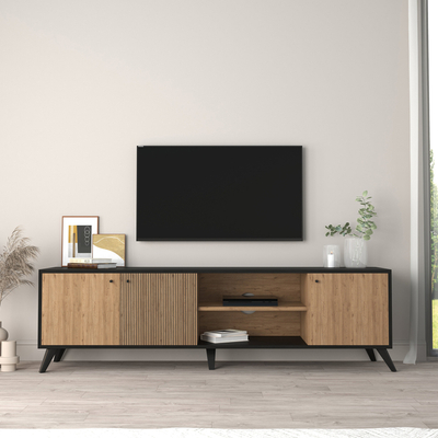 Komodë për TV Melaminë (HM9447.01), zezë