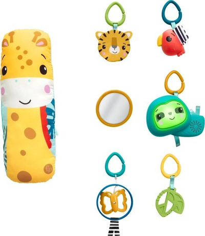 Tapet edukativ për bebe Fisher Price Tropical Rainforest HJW08, 3 në 1, me lodra interaktive, shumëngjyrësh