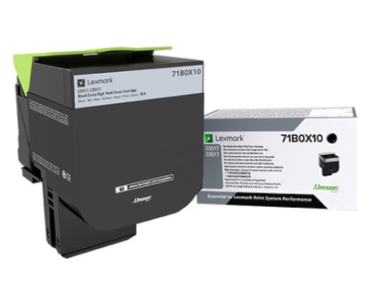 Toneri Lexmark 71B0X10, i zi, origjinal