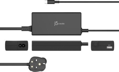 Karikues USB-C J5create JUP2290C FN, 100W PD, prizë UK, i zi