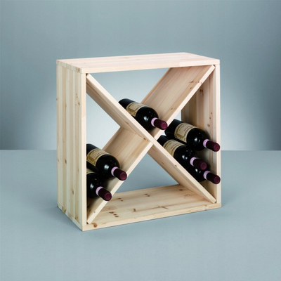 Mbajtëse vere Zeller Wine Rack Spruce 13170, 24 shishe, dru bredhi, kafe natyrale