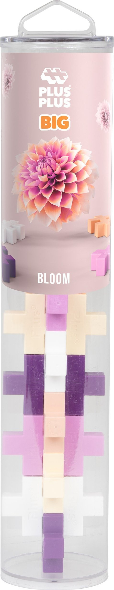 Set ndërtimi Plus Plus Big Tube Bloom, 15 copa, shumëngjyrësh