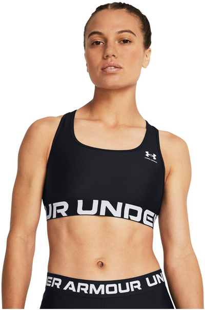 Bust sportiv Under Armour W 1383544, mbështetje mesatare, HeatGear, i zi