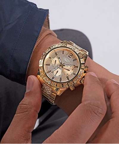 Orë dore për meshkuj Guess GW0796G2, e artë