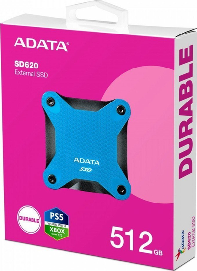 SSD i jashtëm ADATA SD620, 512GB, USB 3.2, zi blu
