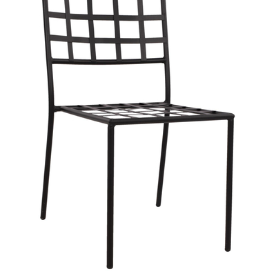 Karrige metalike e zezë 46×58×88 cm (HM5509), zezë