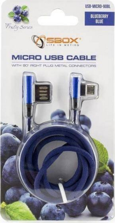 Kabllo USB SBOX, Thunderbolt - microUSB, 1.5m, e kaltër