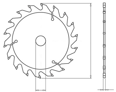 Sharrë rrethore për dru Dedra H16524E, 165x16mm, 24 dhëmbë