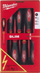Set kaçavidash Milwaukee VDE Slim, 7 copë, i izolum 1000V, kuqe me zi