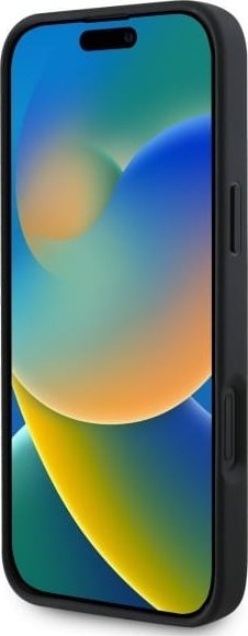 Kapak telefoni Guess GUHMP16SPSAHMCK Saffiano, për iPhone 16 6.1", MagSafe, i zi