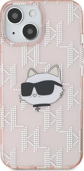 Kapak telefoni Karl Lagerfeld KLHCP13MHKLPCHP, iPhone 13 6.1", hardcase, rozë