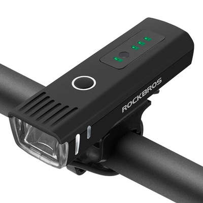 Dritë biçiklete e përparme Rockbros, me USB, 1500 mAh, e zezë