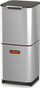 Koshi mbeturinash Joseph Joseph Totem, 40L, dy ndarje, çelik inox argjendtë