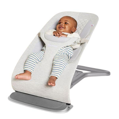 Shezlong bebe Ergobaby Evolve 3 në 1, ergonomik, i hirtë i çelët