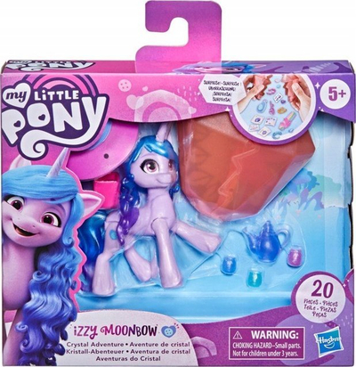 Lodër poni My Little Pony Izzy Moonbow, Crystal Adventure, me gjëra shtesë, lejla