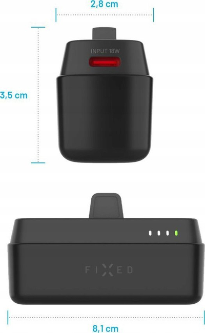 Powerbank FIXED Zen 5 Plug in, 5000 mAh, PD 20W, i zi