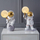 Lampë tavoline OEM Moon Astronaut AMTL, LED 1000lm, dekorative, e bardhë