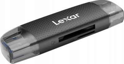 Читач на картички Лексар LRW310X, УСБ А Ц, СД микросд, црн
