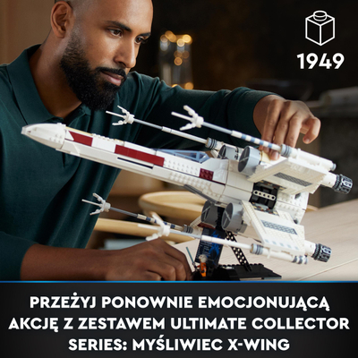 Lodër LEGO Star Wars X Wing Starfighter 75355, set koleksion XHCS, me minifigurë Luke Skywalker, shumëngjyrësh