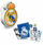 Set aksesorësh Real Madrid 3D Crest, kuti plastike, me fletore dhe stikera, bardh e kaltër