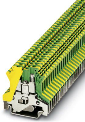 Terminal tokëzimi Phoenix Contact USLKG 2,5 N, 5.2mm, për shina NS 35 NS 32, jeshile verdhë