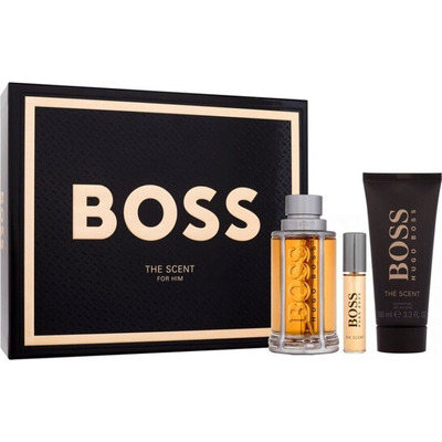 Set Eau de Toilette Hugo Boss Boss The Scent + xhel dushi + losion rroje, 100ml + 100 ml + 10 ml